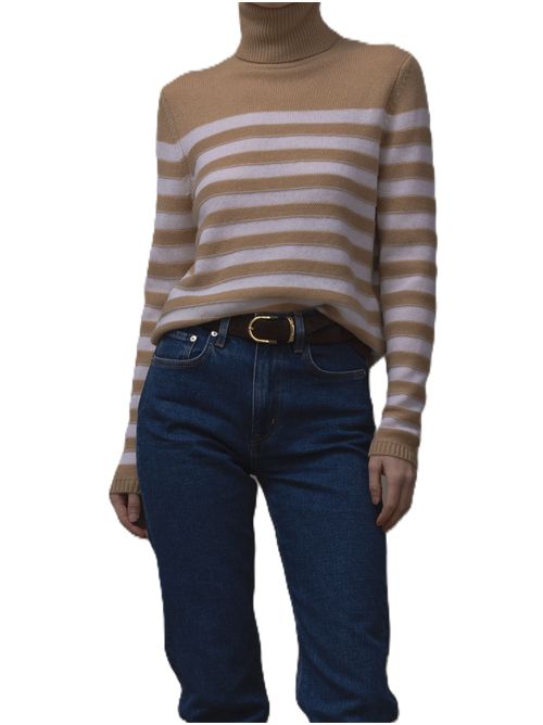 Maglia turtleneck a righe Allude | 265/170234540