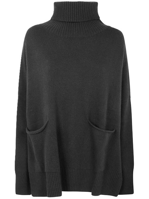 Poncho t.neck mixcash Ma'ry'ya | YTK053C6DKGREY